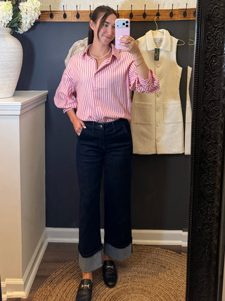 Pretty in Pinstripe Top