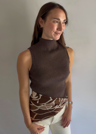 Mocha Bloom Scarf