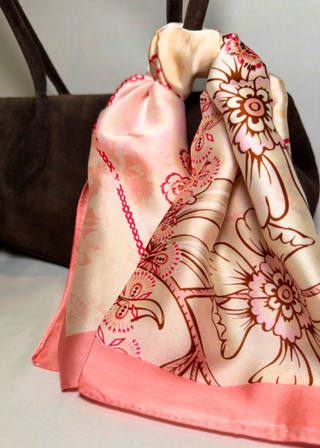 Blush and Bloom Silk Scarf