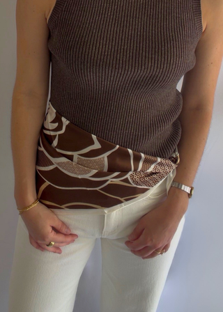 Mocha Bloom Scarf
