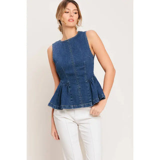 Power Hour Denim Top